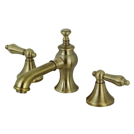 Kingston Brass KC7063AL Vintage 8" Widespread Bathroom Faucet, Antique Brass KC7063AL